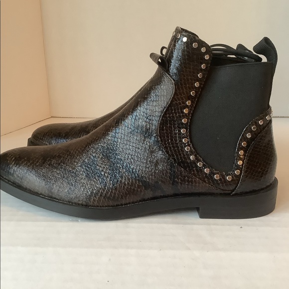 Zara Chelsea Ankle Boot Snakeskin Size 7.5 NEW - Picture 5 of 14